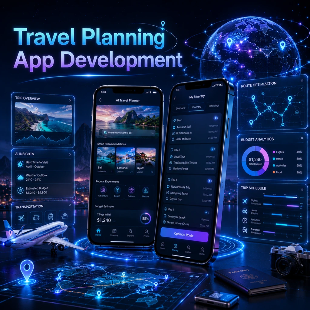 Travel planning app development services